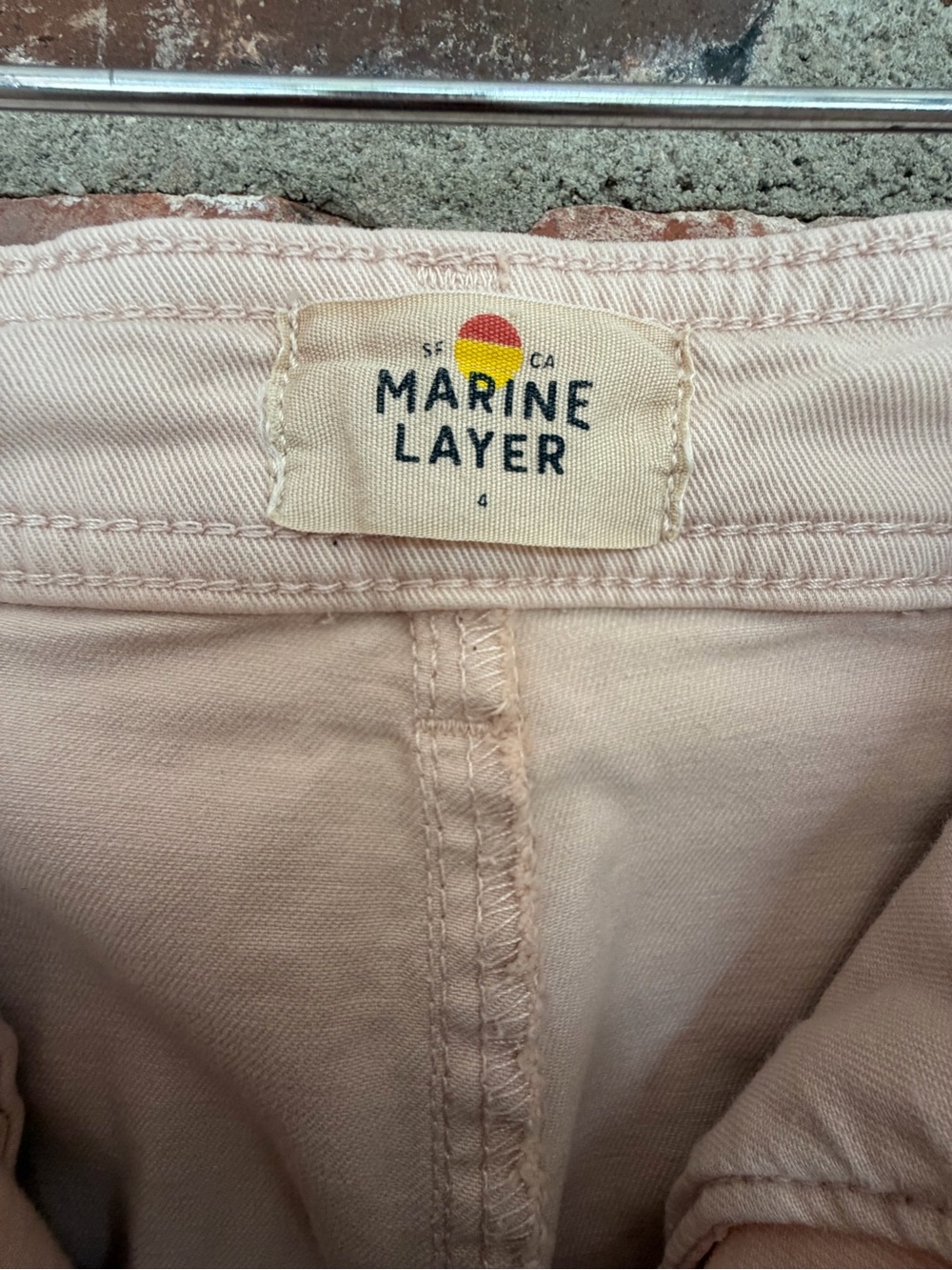 Marine Layer Bridget Wide Leg Crop Pants‎ Peach Whip Size 4 - Picture 6 of 9